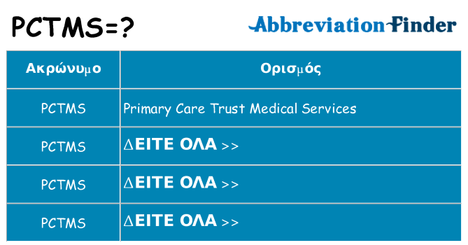 Τι σημαίνει pctms ηρεμήσει