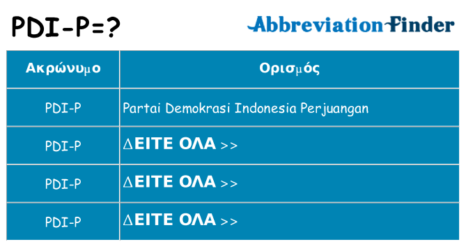 Τι σημαίνει pdi-p ηρεμήσει