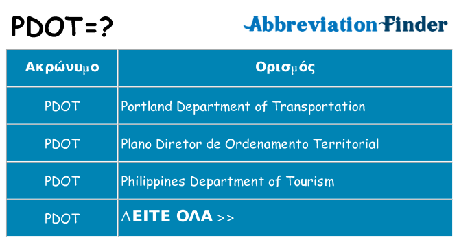 Τι σημαίνει pdot ηρεμήσει