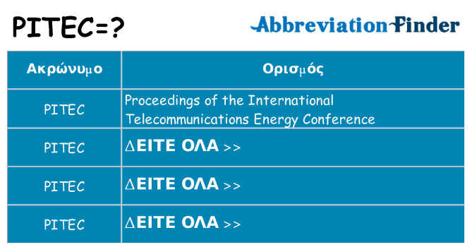 Τι σημαίνει pitec ηρεμήσει