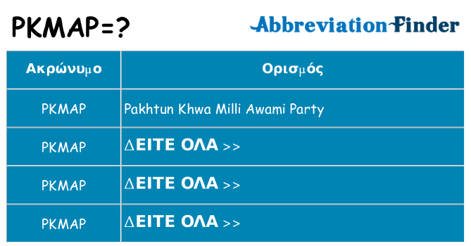 Τι σημαίνει pkmap ηρεμήσει