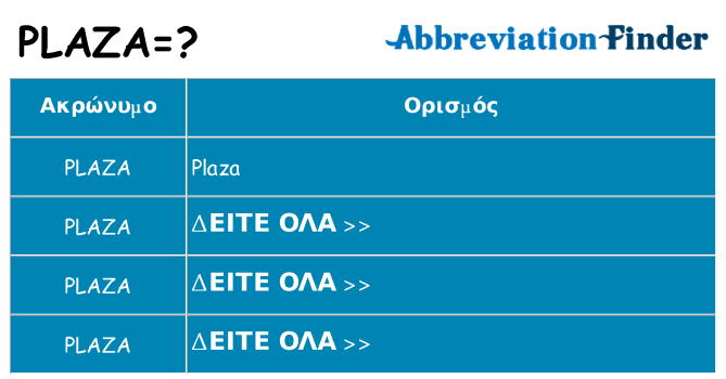 Τι σημαίνει plaza ηρεμήσει