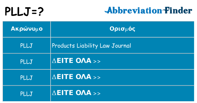 Τι σημαίνει pllj ηρεμήσει