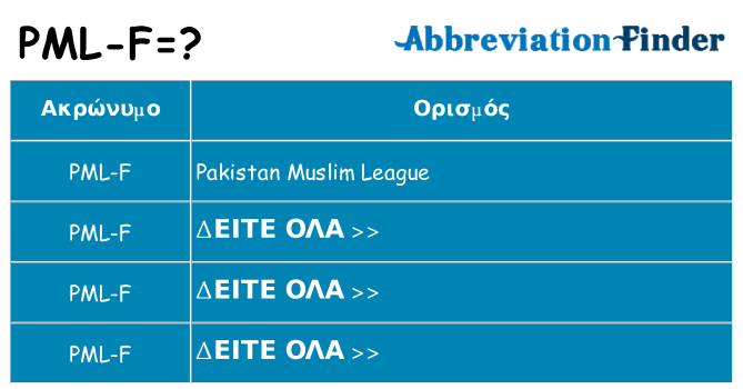 Τι σημαίνει pml-f ηρεμήσει