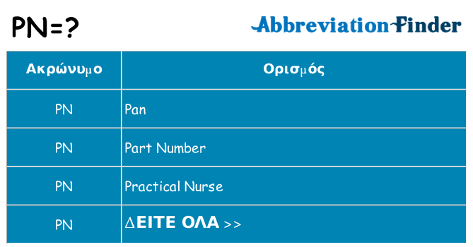 Τι σημαίνει pn ηρεμήσει