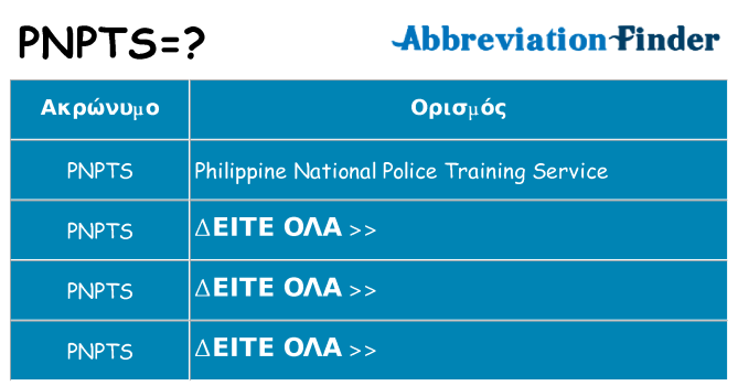 Τι σημαίνει pnpts ηρεμήσει