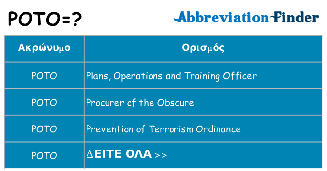 Τι σημαίνει poto ηρεμήσει