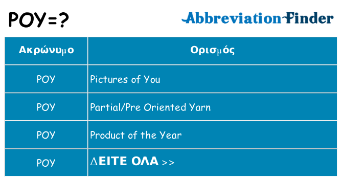 Τι σημαίνει poy ηρεμήσει