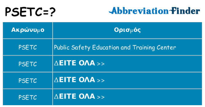 Τι σημαίνει psetc ηρεμήσει