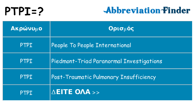 Τι σημαίνει ptpi ηρεμήσει
