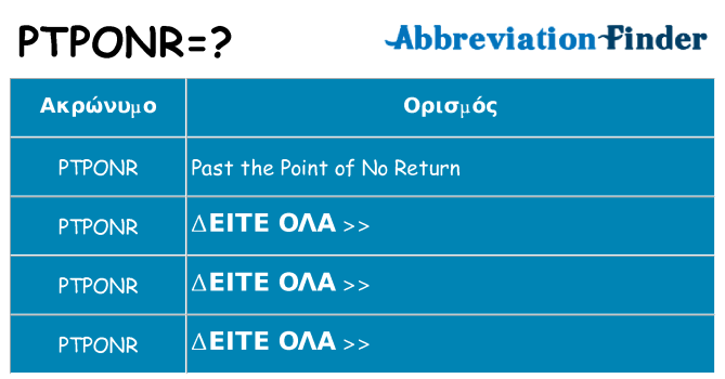 Τι σημαίνει ptponr ηρεμήσει