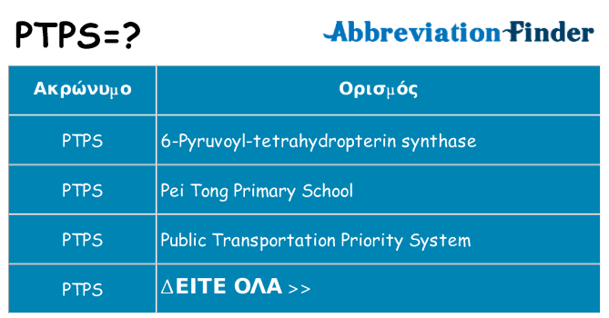 Τι σημαίνει ptps ηρεμήσει
