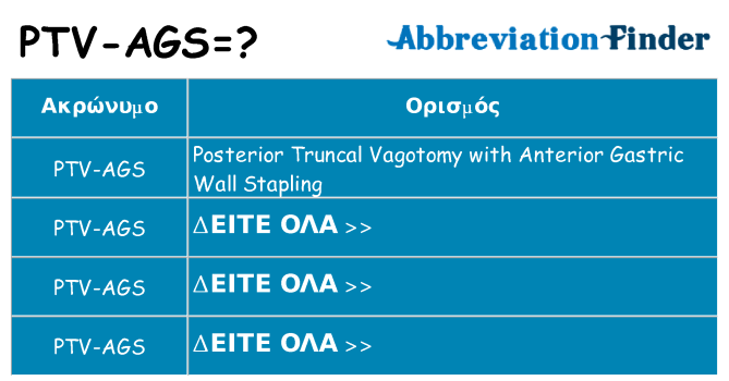 Τι σημαίνει ptv-ags ηρεμήσει