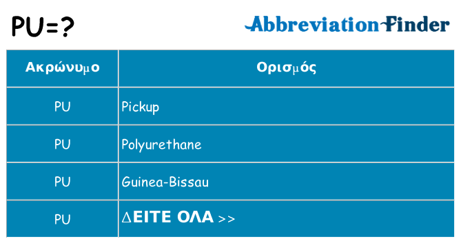 Τι σημαίνει pu ηρεμήσει