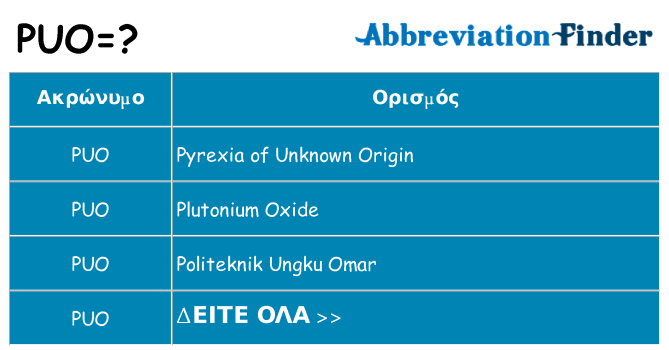 Τι σημαίνει puo ηρεμήσει