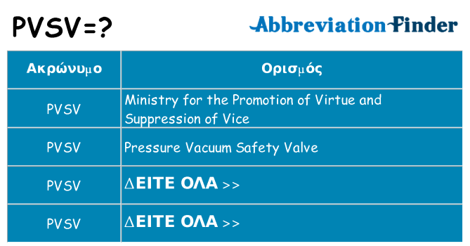 Τι σημαίνει pvsv ηρεμήσει