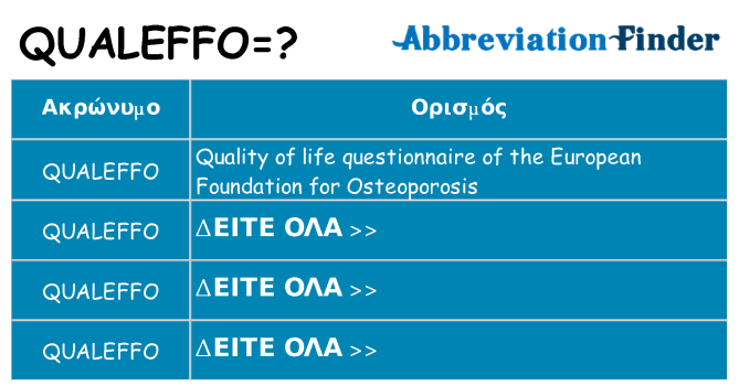 Τι σημαίνει qualeffo ηρεμήσει