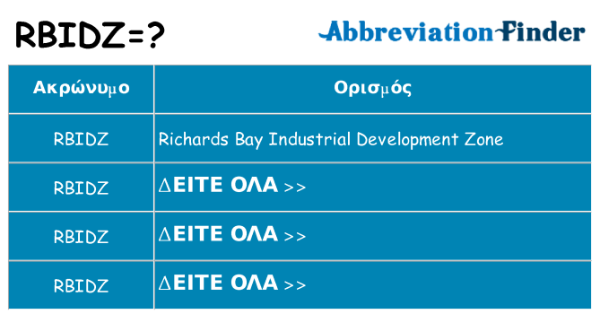 Τι σημαίνει rbidz ηρεμήσει