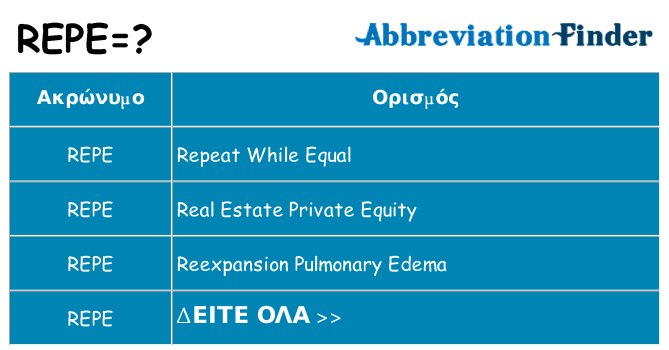 Τι σημαίνει repe ηρεμήσει