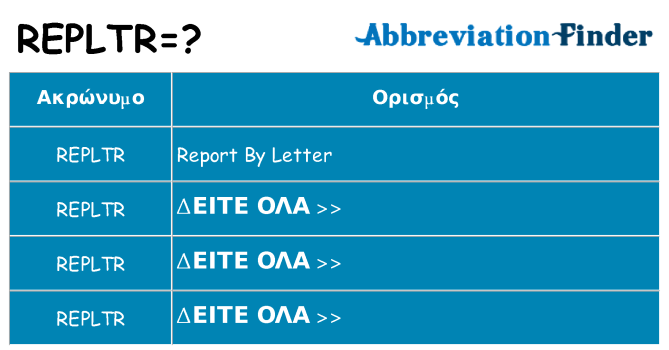 Τι σημαίνει repltr ηρεμήσει