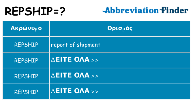 Τι σημαίνει repship ηρεμήσει