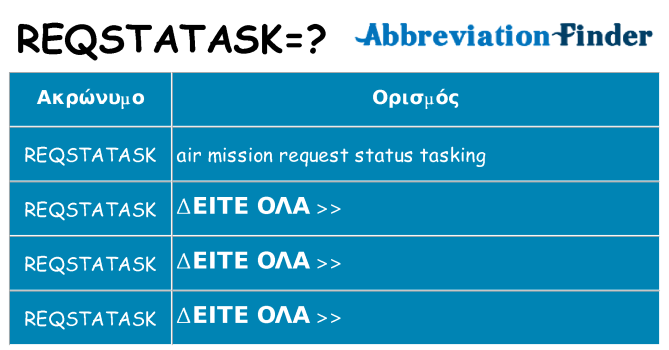 Τι σημαίνει reqstatask ηρεμήσει