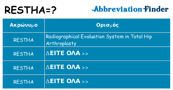 Τι σημαίνει restha ηρεμήσει