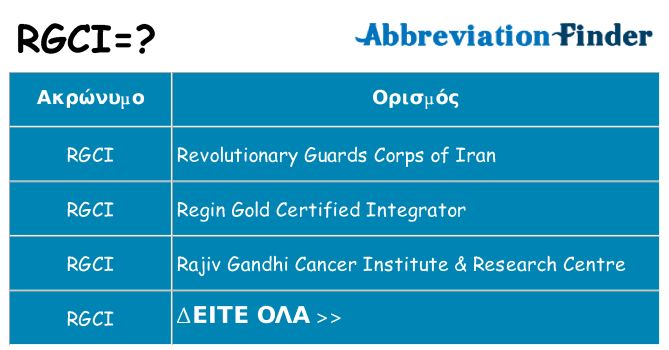 Τι σημαίνει rgci ηρεμήσει