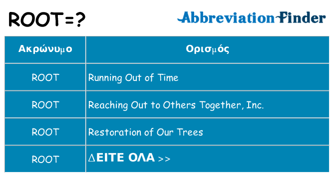 Τι σημαίνει root ηρεμήσει
