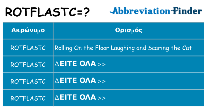 Τι σημαίνει rotflastc ηρεμήσει