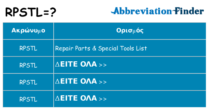 Τι σημαίνει rpstl ηρεμήσει