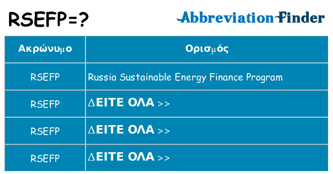 Τι σημαίνει rsefp ηρεμήσει