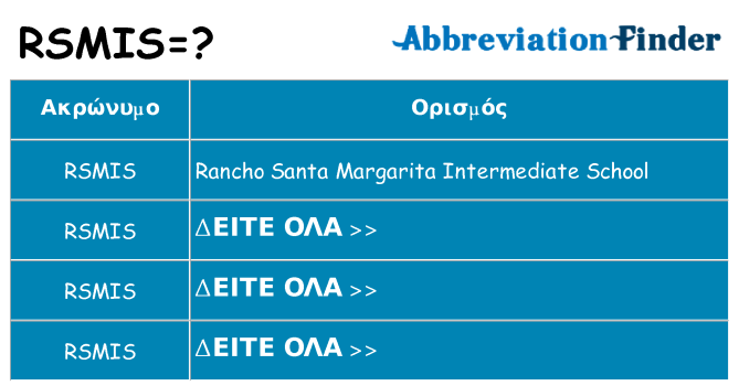 Τι σημαίνει rsmis ηρεμήσει