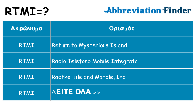 Τι σημαίνει rtmi ηρεμήσει