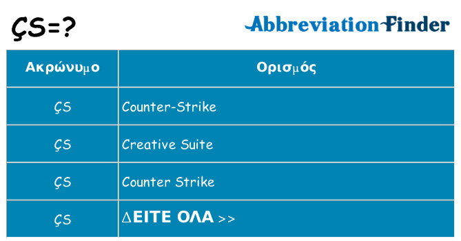 Τι σημαίνει cs ηρεμήσει