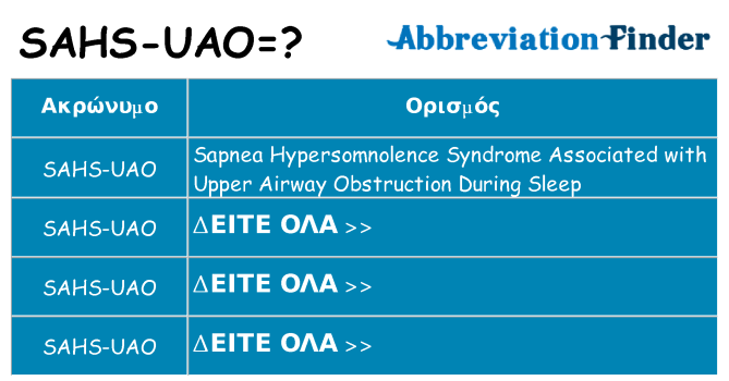 Τι σημαίνει sahs-uao ηρεμήσει