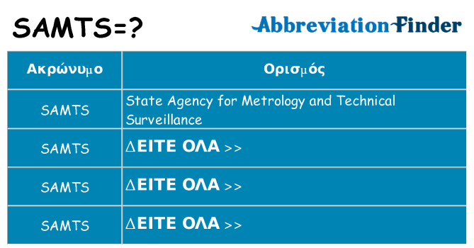 Τι σημαίνει samts ηρεμήσει