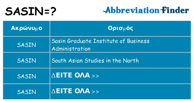 Τι σημαίνει sasin ηρεμήσει