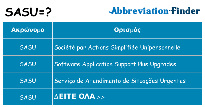 Τι σημαίνει sasu ηρεμήσει