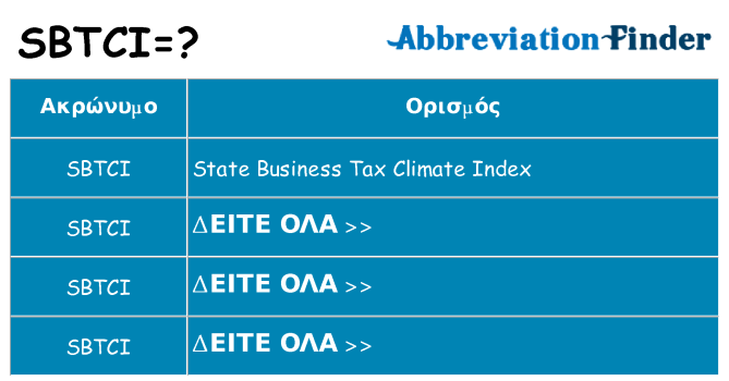 Τι σημαίνει sbtci ηρεμήσει