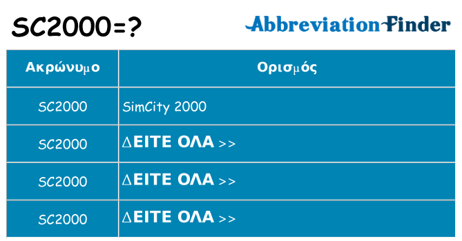 Τι σημαίνει sc2000 ηρεμήσει