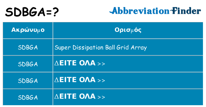 Τι σημαίνει sdbga ηρεμήσει