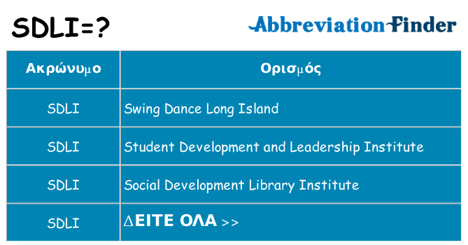 Τι σημαίνει sdli ηρεμήσει