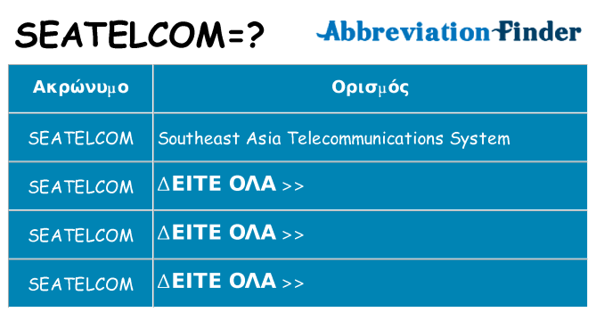Τι σημαίνει seatelcom ηρεμήσει