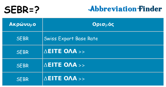 Τι σημαίνει sebr ηρεμήσει
