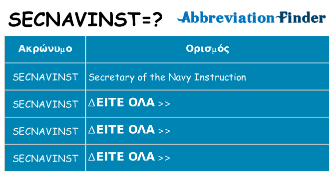 Τι σημαίνει secnavinst ηρεμήσει