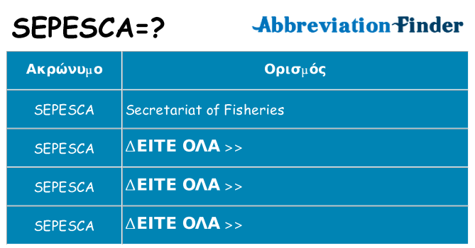 Τι σημαίνει sepesca ηρεμήσει