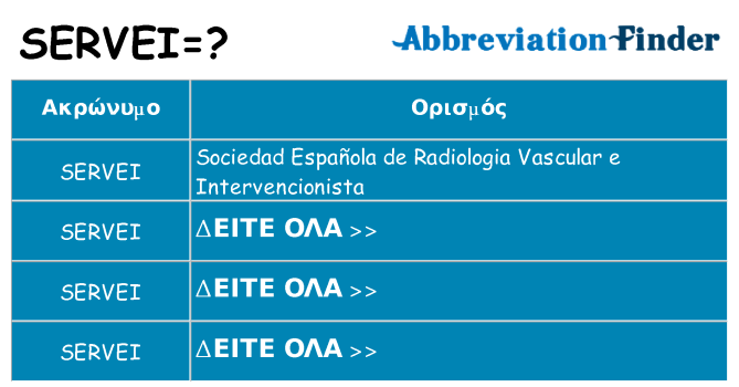 Τι σημαίνει servei ηρεμήσει