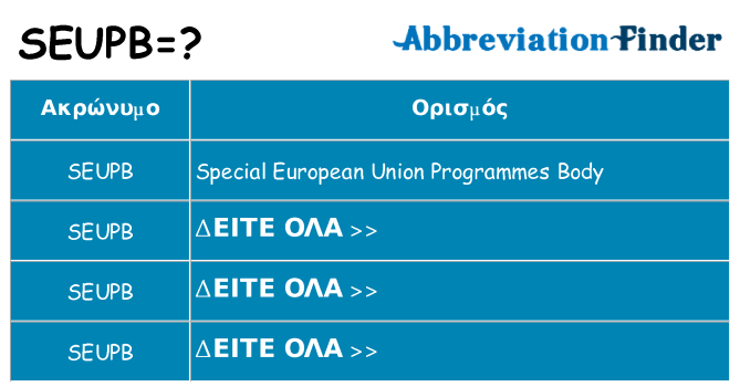 Τι σημαίνει seupb ηρεμήσει