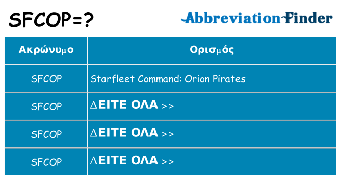 Τι σημαίνει sfcop ηρεμήσει